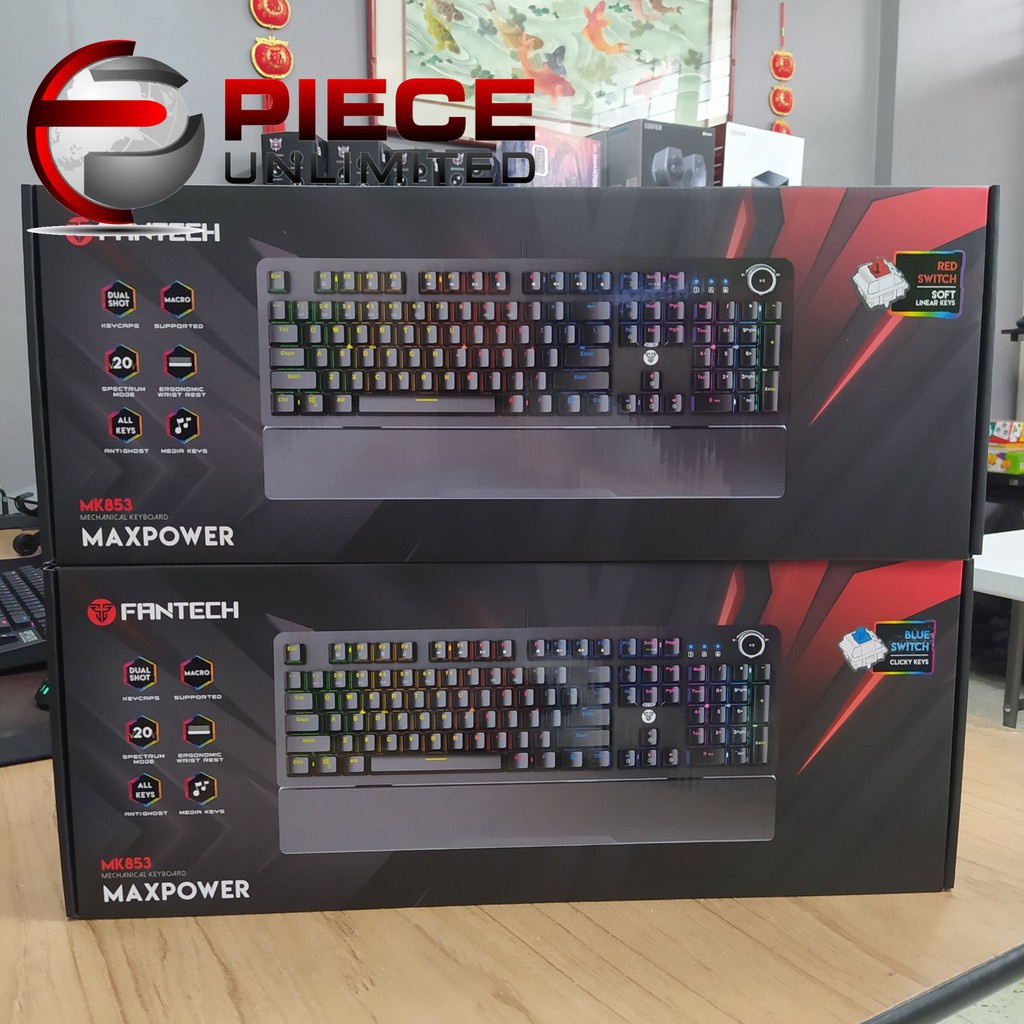 Fantech MK853 Max Power Black (Blue/Red Switch) Mechanical Keyboard ...