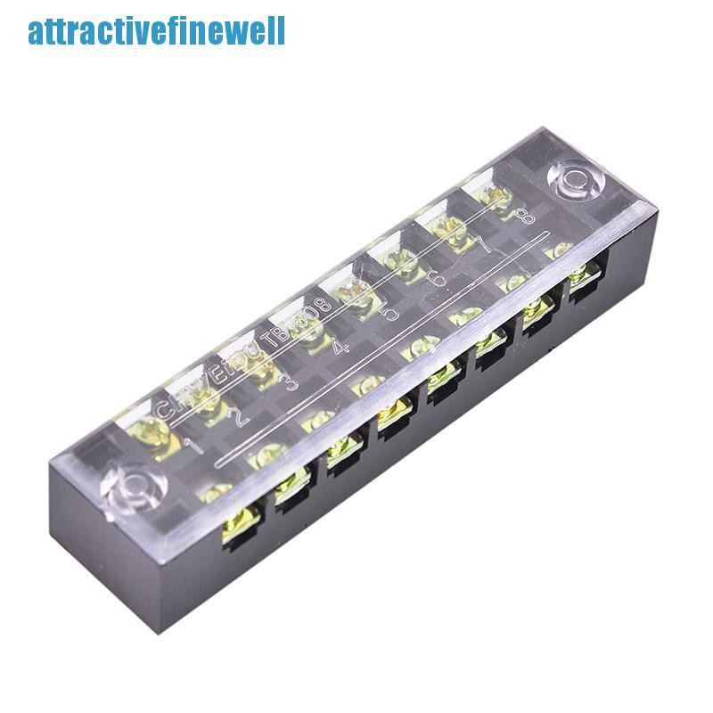 AEWZ 600V 15A 8 Positions Dual Rows Covered Barrier Screw Terminal ...