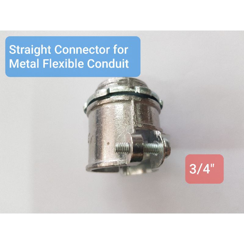 Straight Connector for Metal Flexible Conduit 3/4" Shopee Philippines