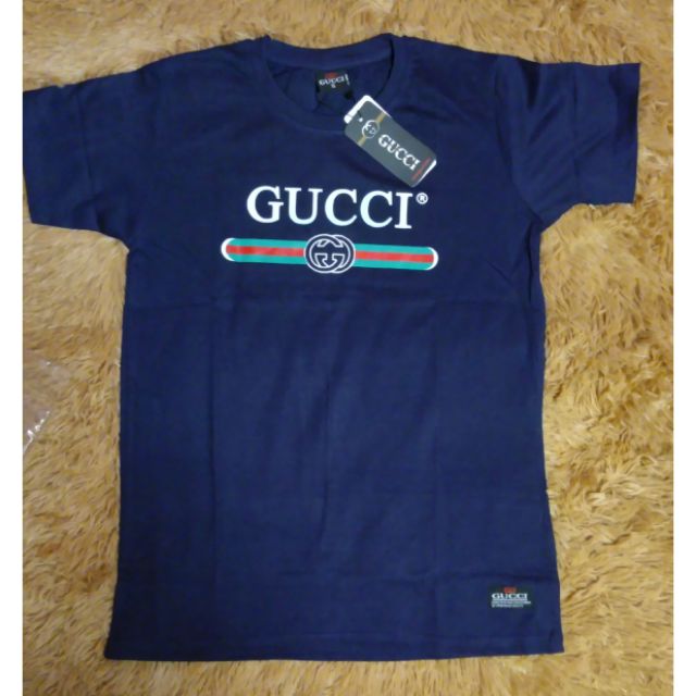 Navy gucci cheap t shirt