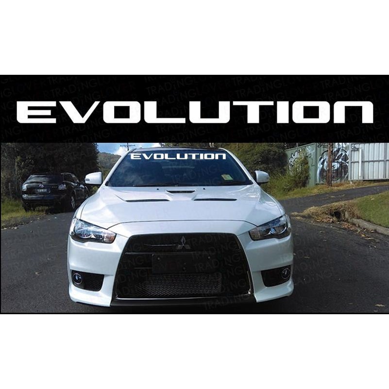Mitsubishi Evolution Windshield #1 Logo sticker Lancer MR GSR 7 8 9 X ...