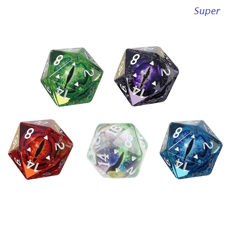 Super Polyhedral Dice Different Sizes Resin Digital Number Dices Kids