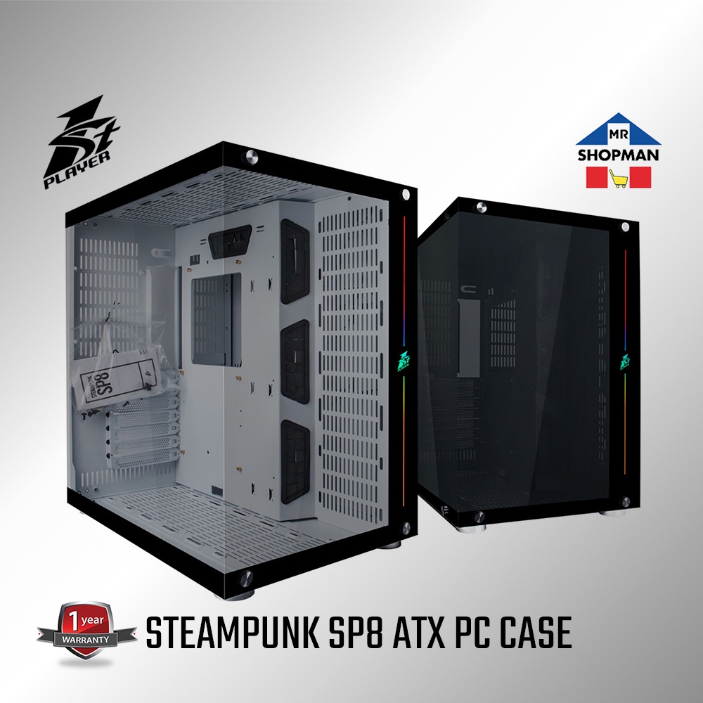 1stPlayer Steampunk SP8 ATX PC Case Black / White 1st Player | Shopee ...