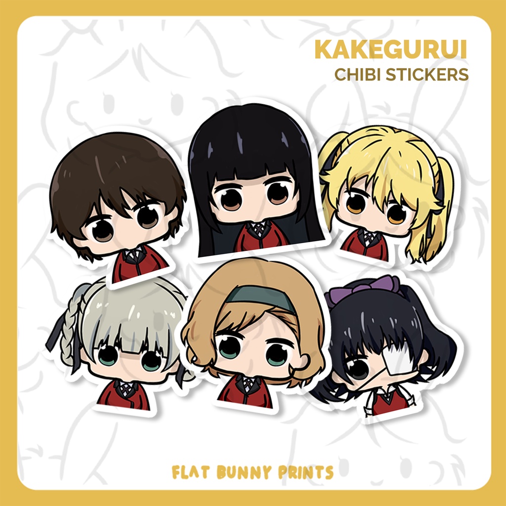 Kakegurui Waterproof Stickers Flat Bunny Prints Shopee Philippines