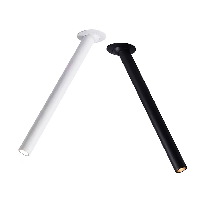 Long tube ceiling recessed LED spotlight 60° rotatable ceiling light