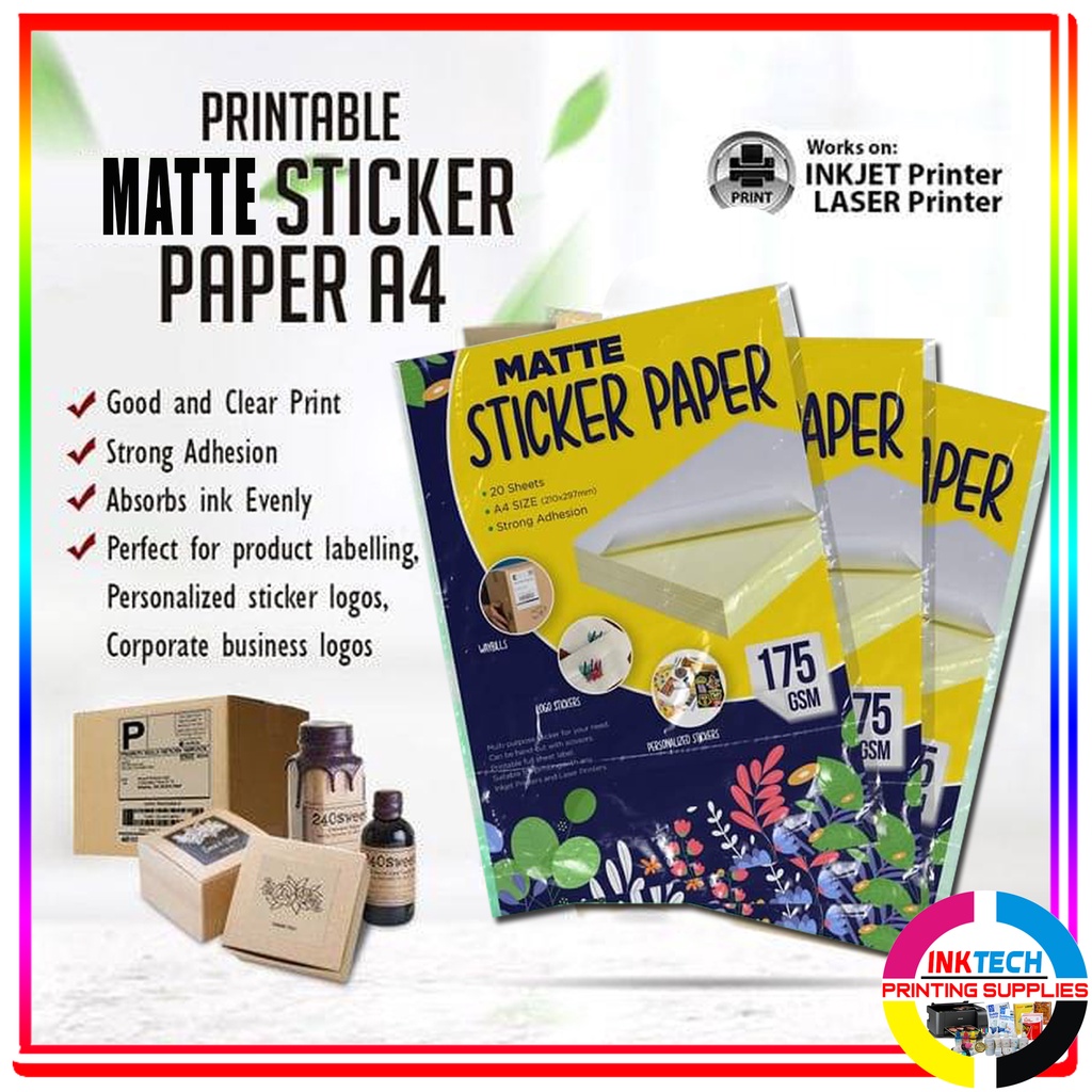 Quaff Matte Printable sticker for label | Shopee Philippines