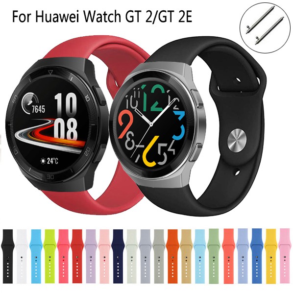 20mm 22mm Silicone Watch Strap For Huawei GT GT2 42mm 46mm GT2e 46mm Watch Band