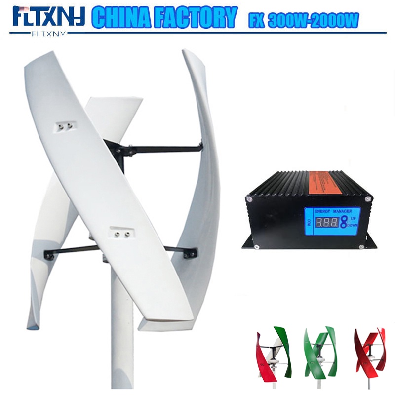 FLYT Vertical Axis Wind Turbine Generator 600W 800W 1000W 12V 24V 48V ...