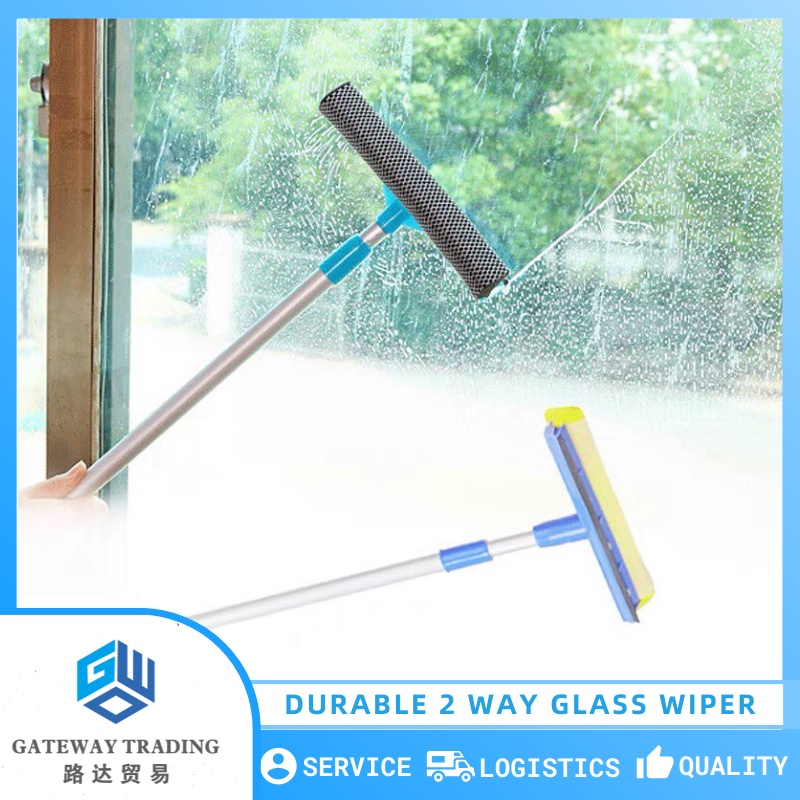 Retractable DoubleSided Glass Wiper Extendable Sponge Wiper with Long