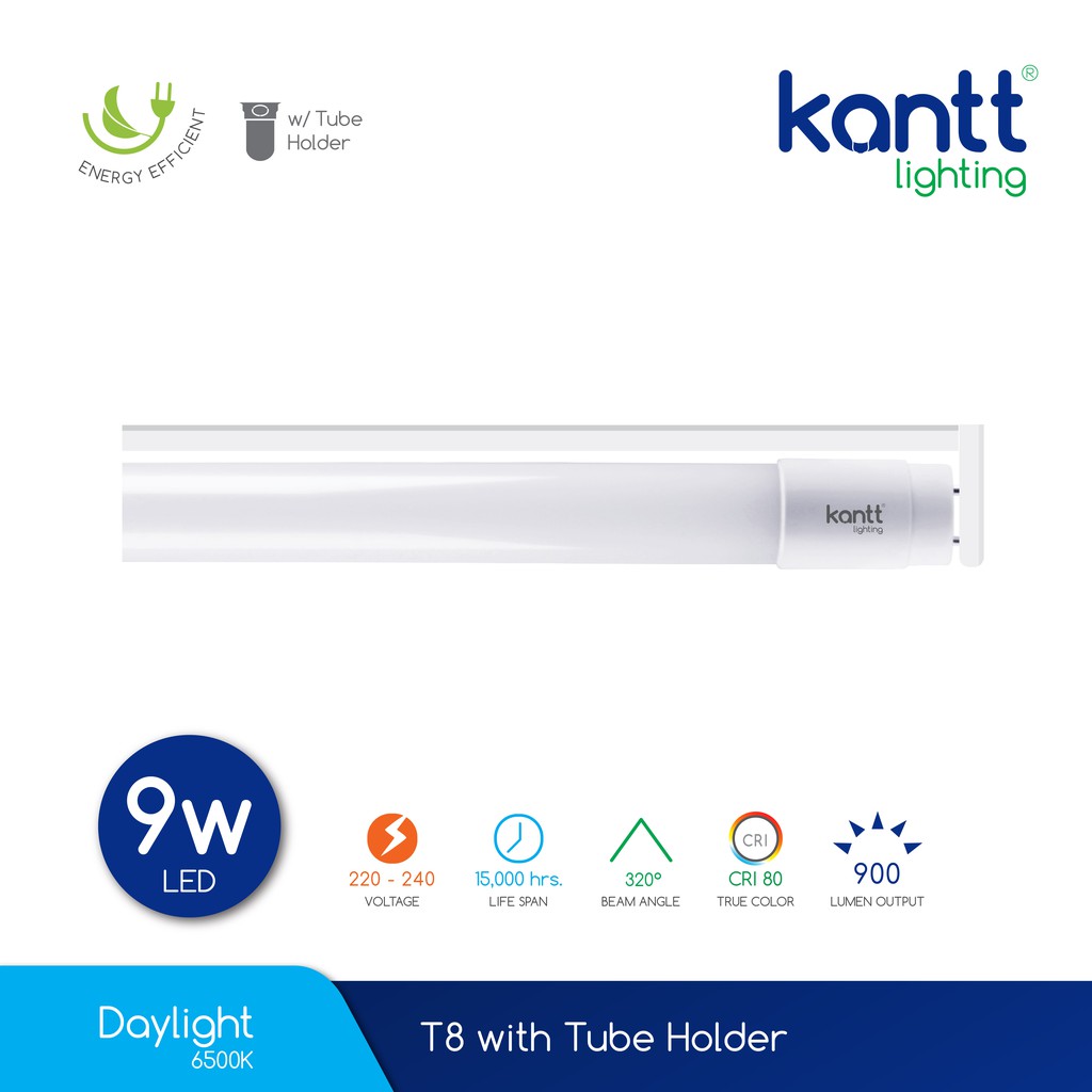 Kantt Lighting Daylight LED T8 with Fixture - 9W | Shopee Philippines