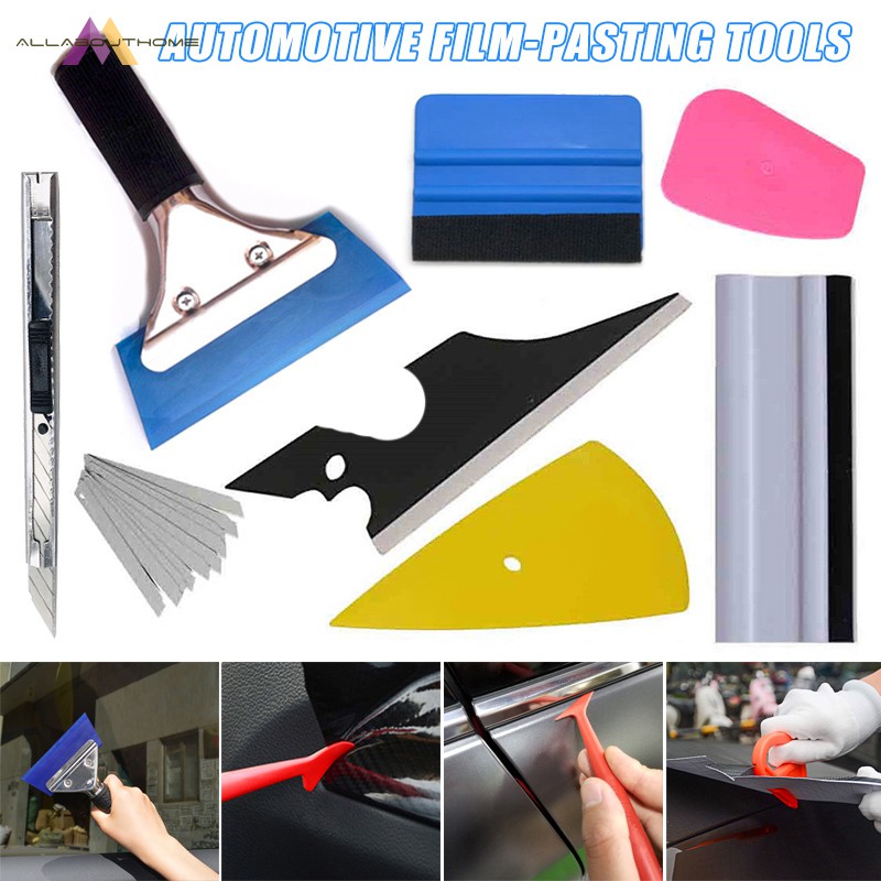 8Pcs Car Window Tint Wrapping Vinyl Tools Squeegee Scraper