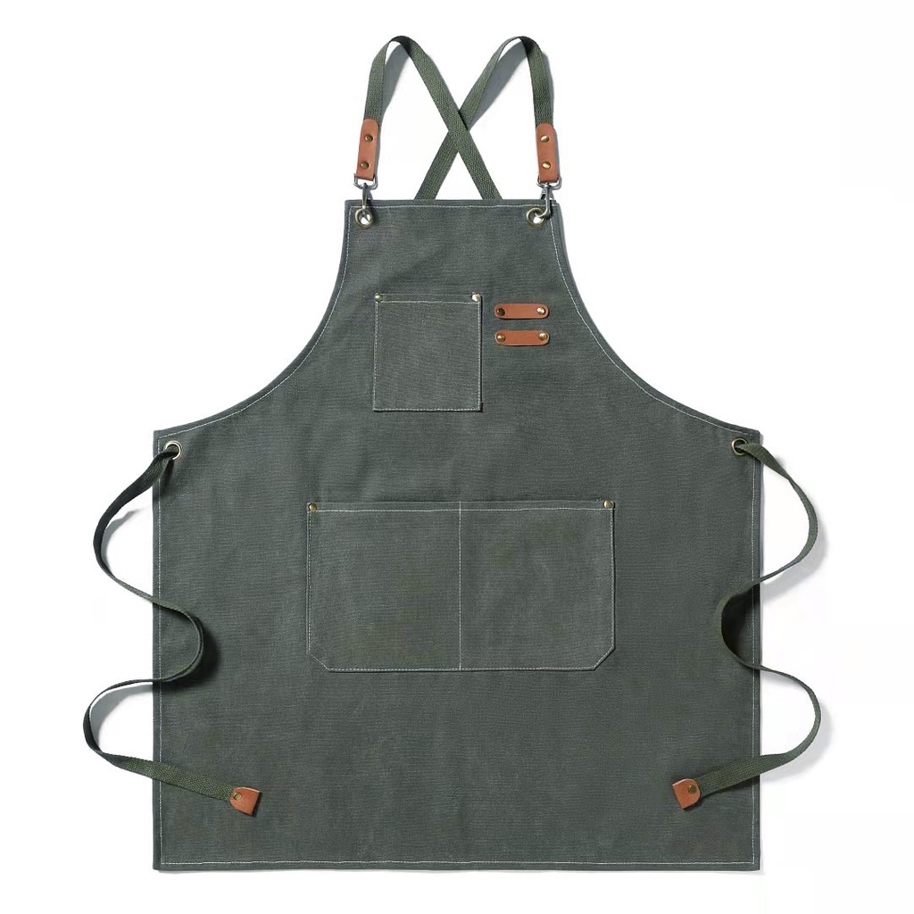 [Spot Special] Women's Canvas Apron Cute Fashion Denim Men's Apron The