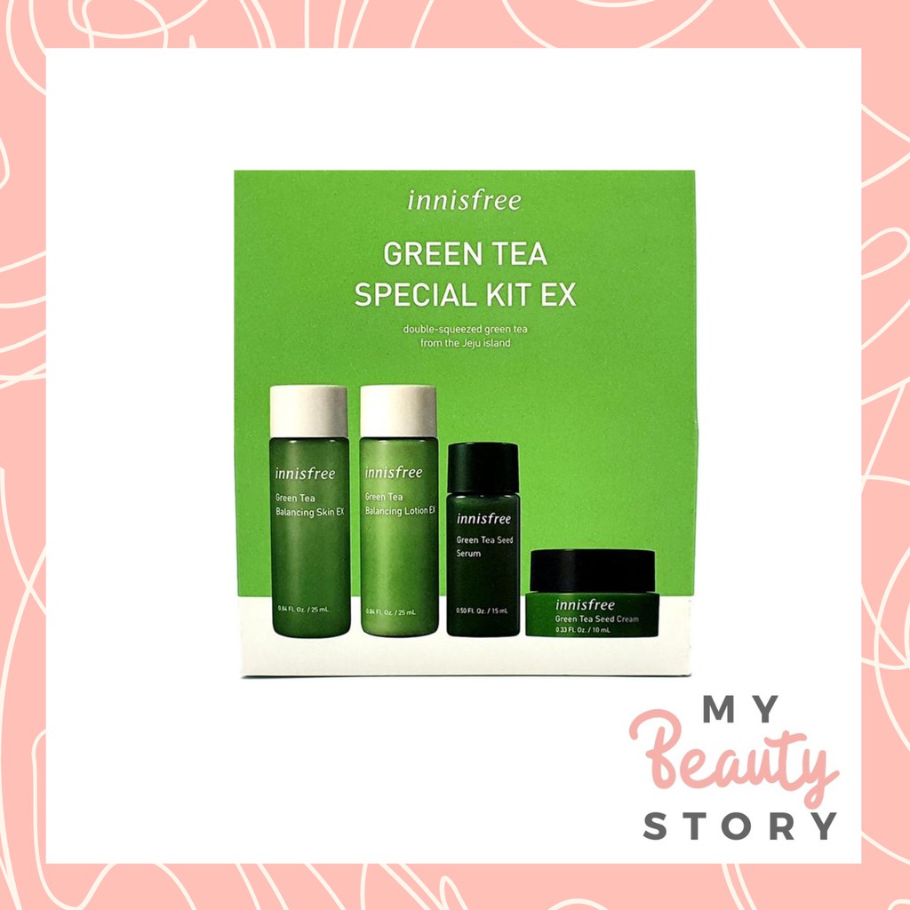 Innisfree Green Tea Special Kit (4 Items Skin / Lotion / Serum