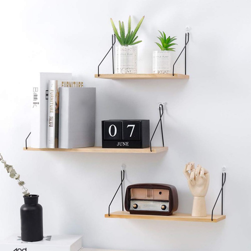 Simple Nordic Style Wooden Hanging Rack Wall Decoration Household ...