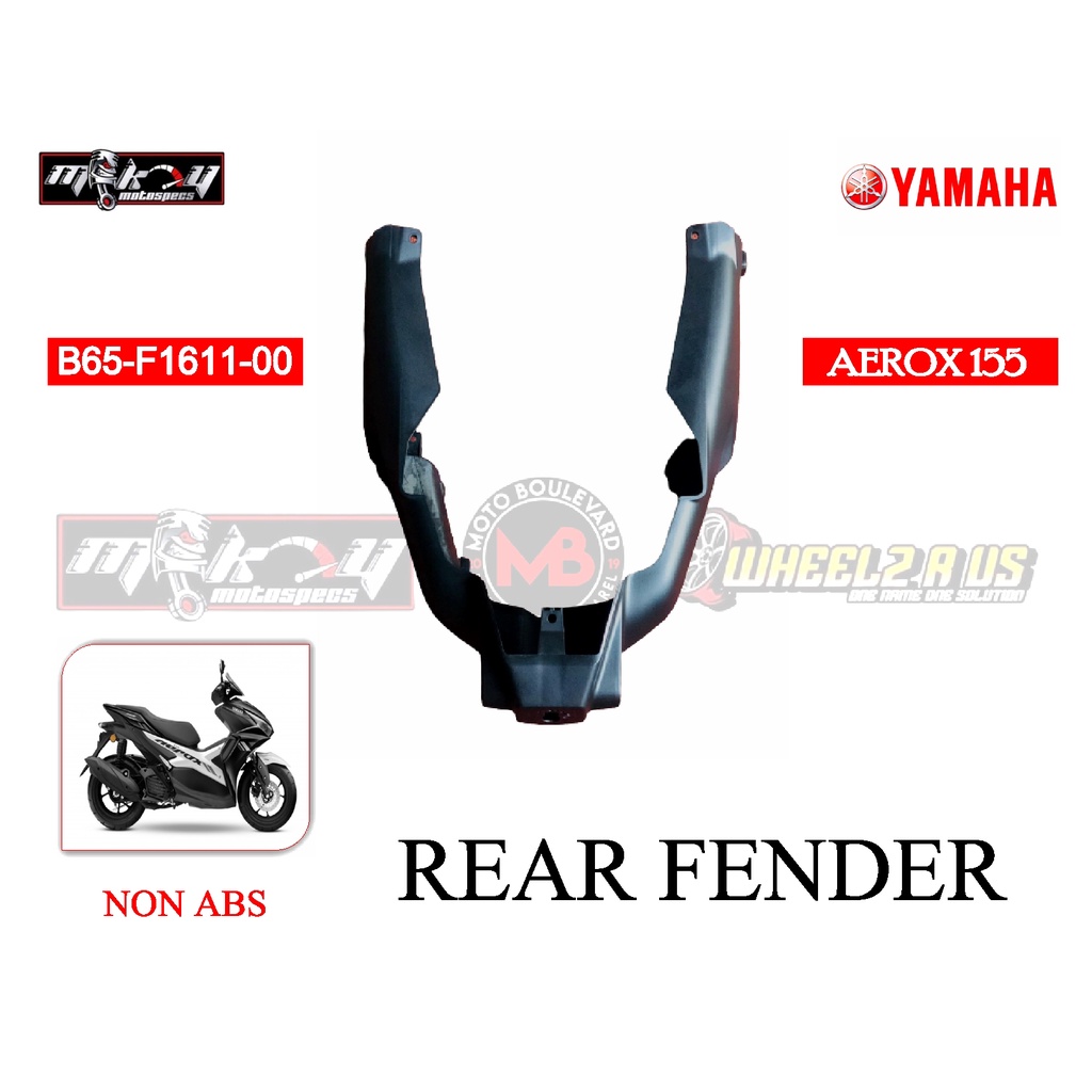 YAMAHA GENUINE (NON ABS 3) REAR FENDER FOR AEROX 155 (B65-F1611-00 ...