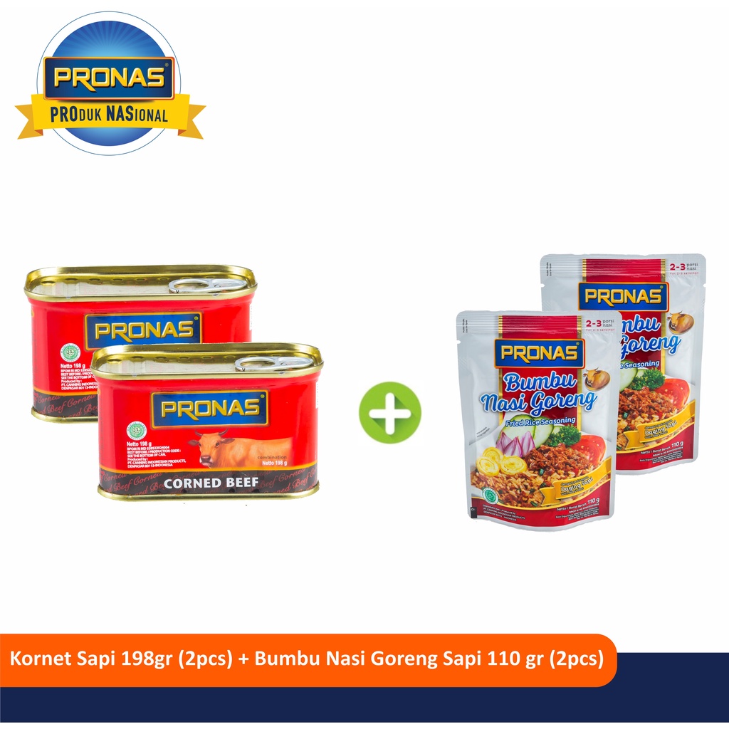 Pronas Beef Kornet 198 gr (2pcs) And Beef Fried Rice Seasoning 110 gr ...