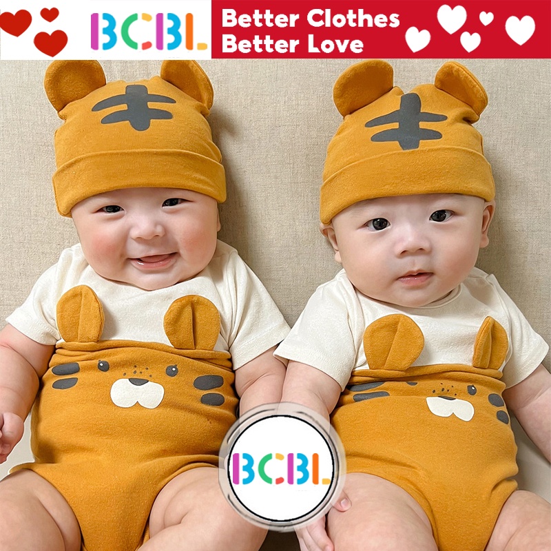 Baby Romper 0 12 18 Months Baby Boy Girl Tiger Romper With Bonnet Set Newborn Baby Boy Clothes Short Sleeves Shopee Philippines