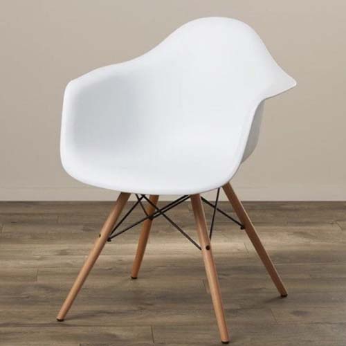 WHITE Scandinavian Nordic chair with armrest Shopee Philippines