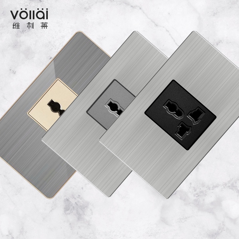 Vollai outlet socket for wall universal 3 pin plug electrical socket