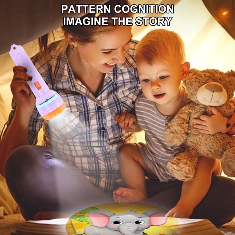 Random Flashlight Projector Slide Cards / Kids Educational Learning Toy ...