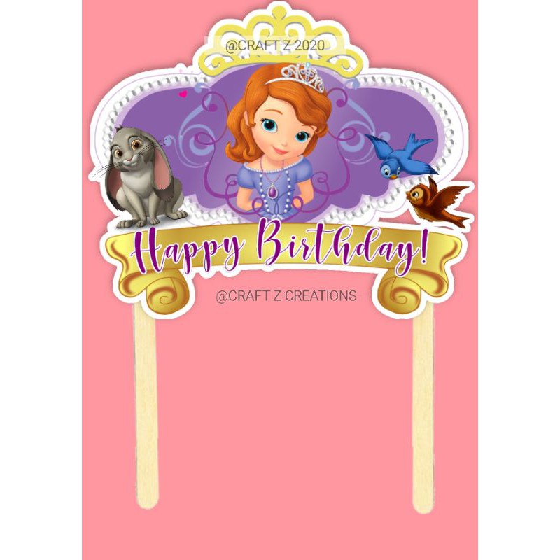 sofia the first cake topper happy birthday | Shopee Philippines