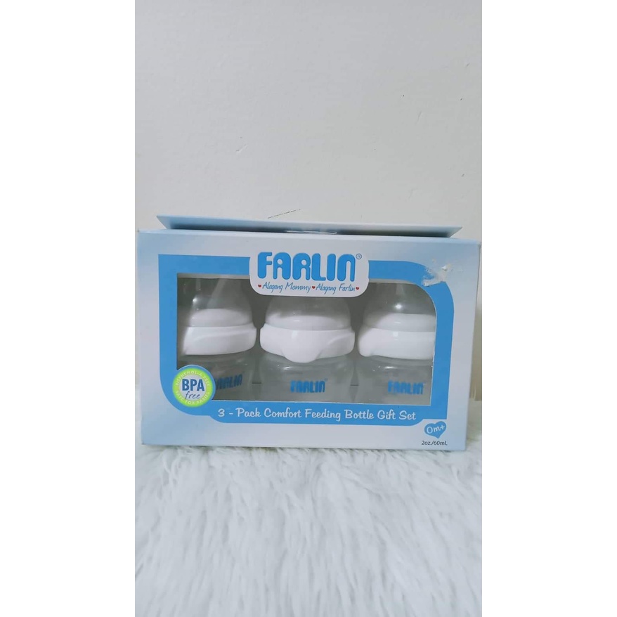 Farlin 3 Pieces Comfort Feeding Bottle (Anti-Colic) 2oz | Shopee ...