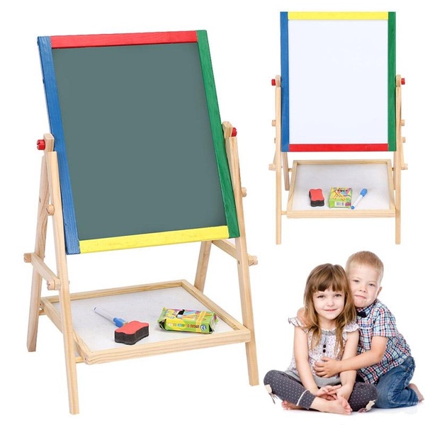 Wooden 2-in-1 Black board and White board | Shopee Philippines