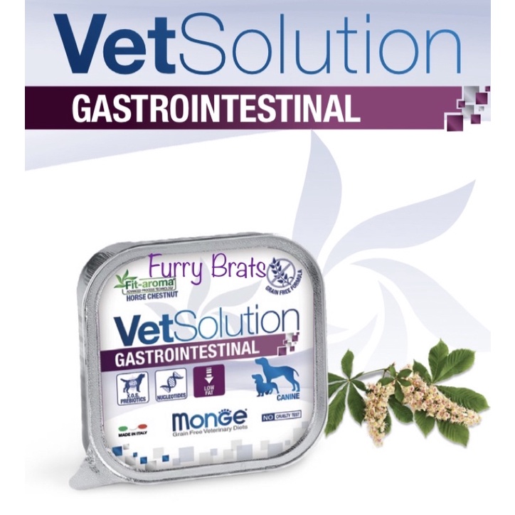 Monge VetSolution Canine Gastro/Gastrointestinal Low Fat Dietetic Wet ...