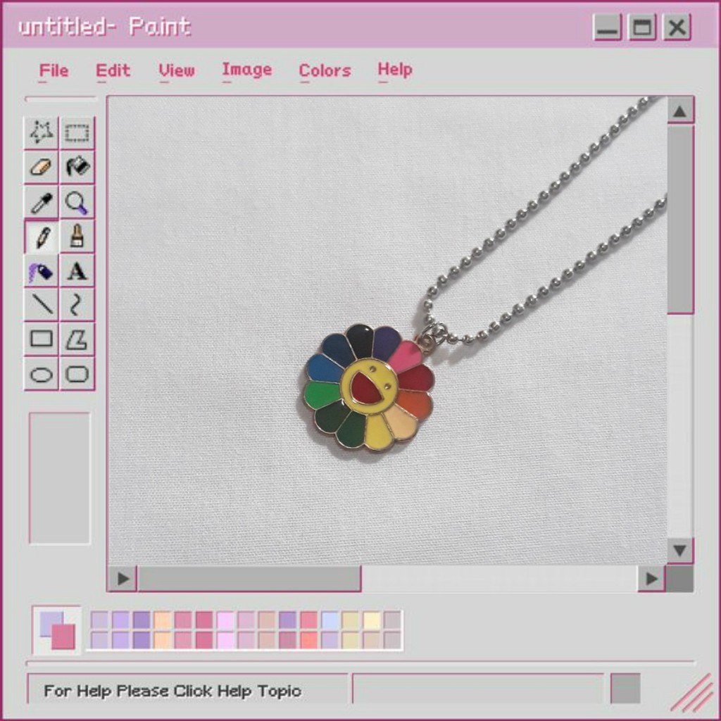 Takashi Murakami Sunflower Aesthetic Necklace Sunflower Necklace