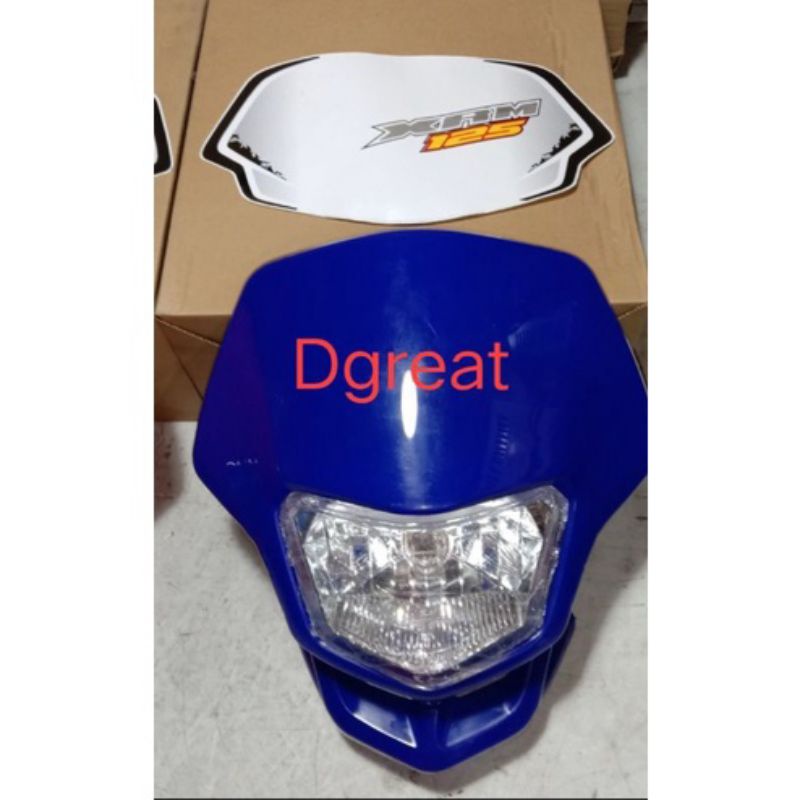 honda xrm 125 headlight assembly (blue) | Shopee Philippines