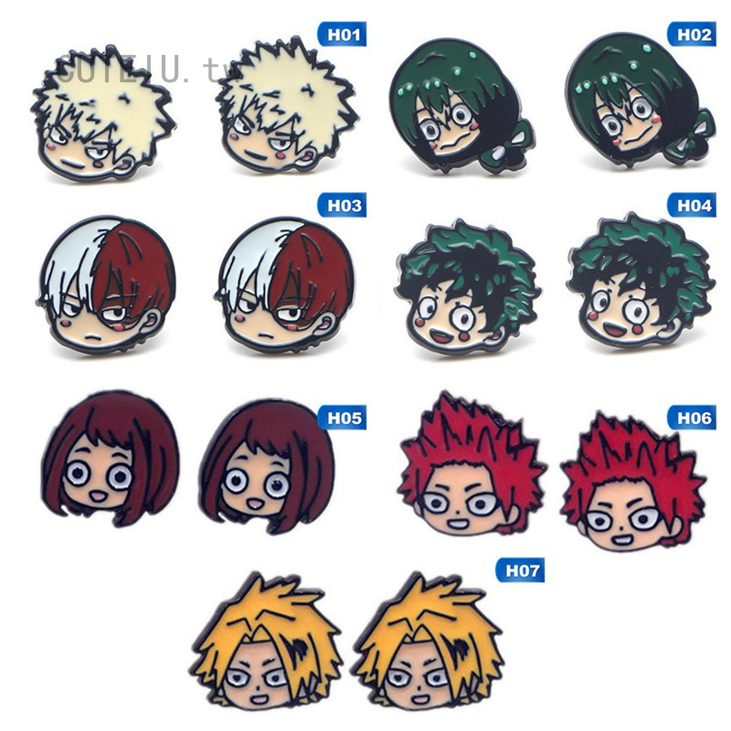 My Hero Academia Anime Peripheral Cartoon Earrings Ear Clip Two ...