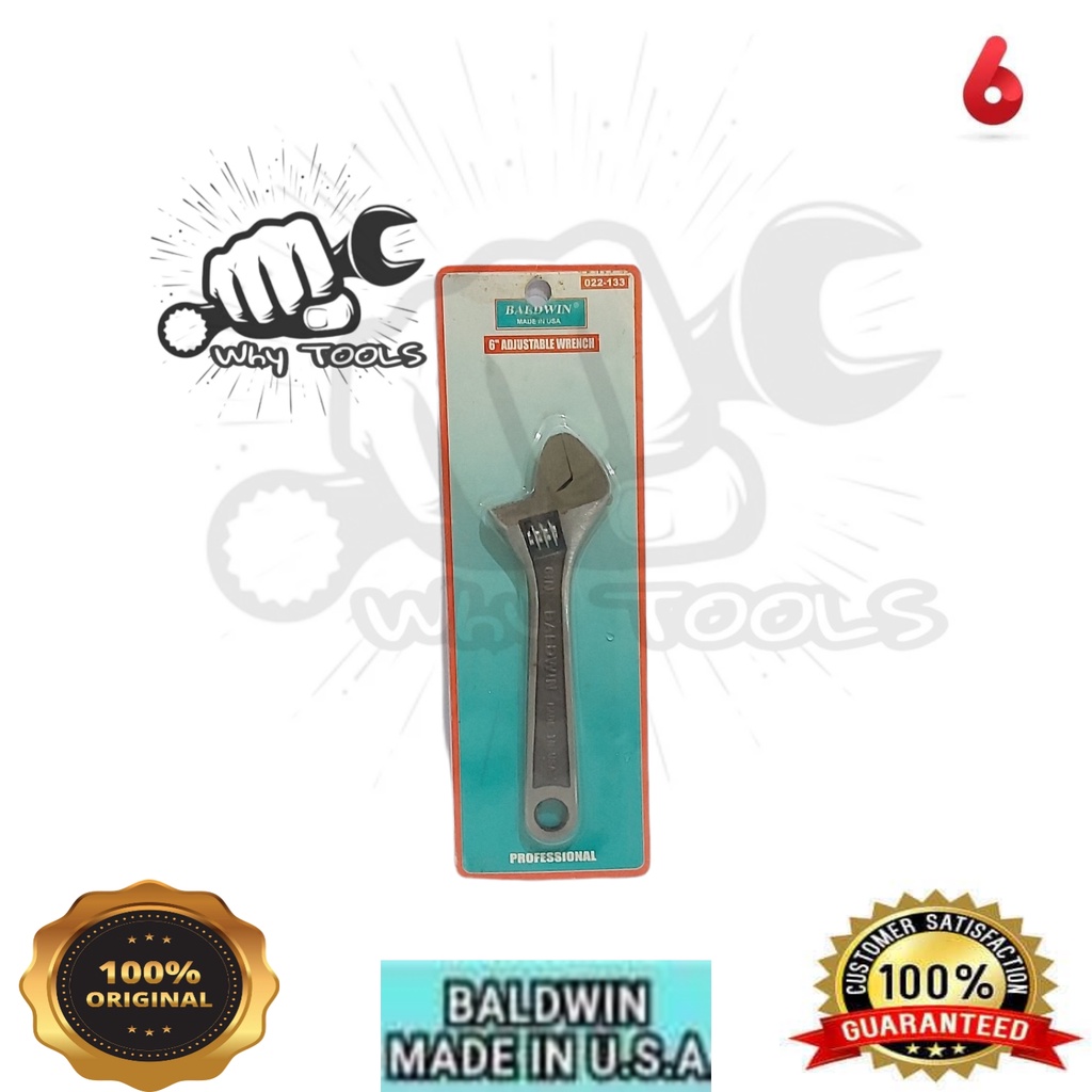 ADJUSTABLE WRENCH 6" BALDWIN U.S.A Shopee Philippines