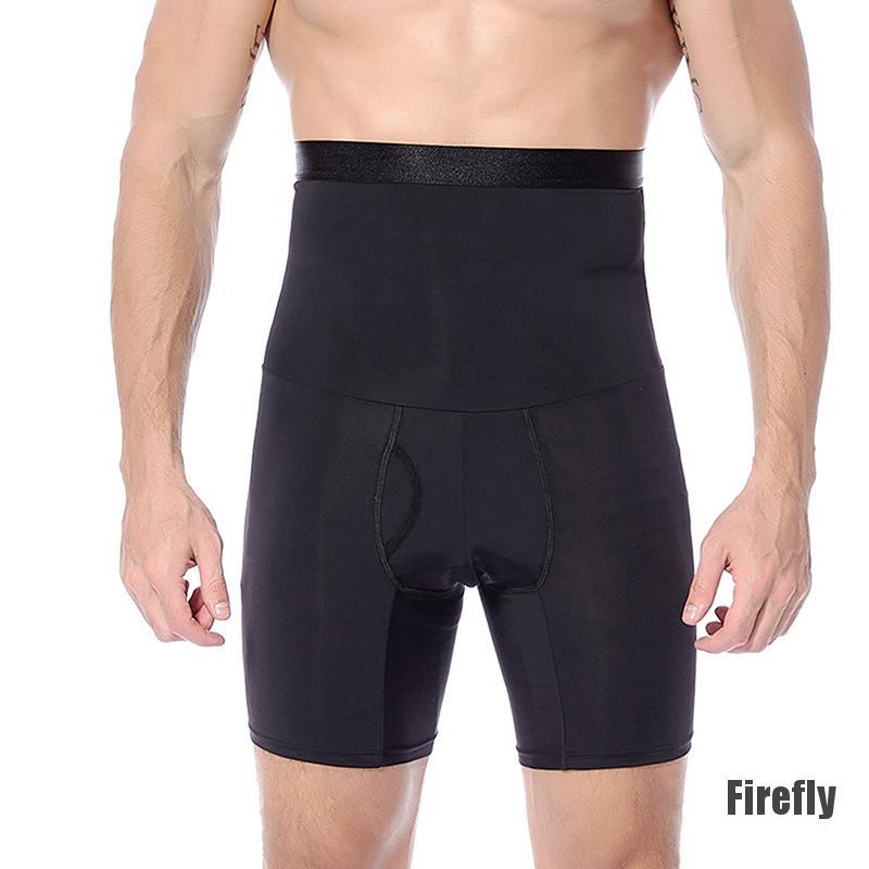 Men's Compression High Waist Slim Shorts Tummy Body Contour Shaper ...