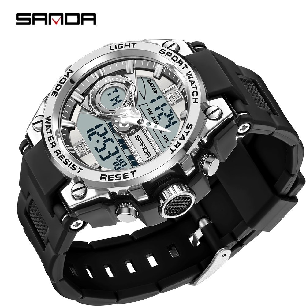 Sanda Digital Quartz Super Bright Fashion Luxury LED Watch Outdoor ...