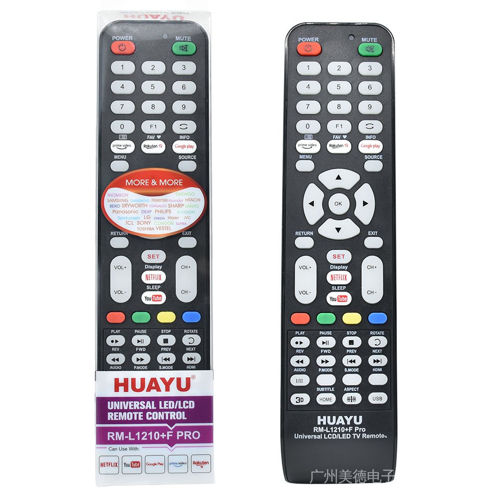 Huayu RM-L1210 series Universal LED TV Remote Tested nd: Pensonic ...