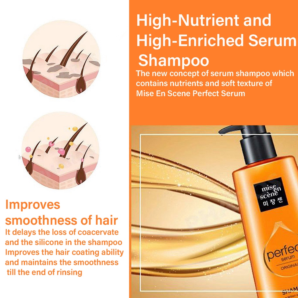 MISE EN SCENE] Perfect Serum Shampoo hair care 680ml | Shopee Philippines