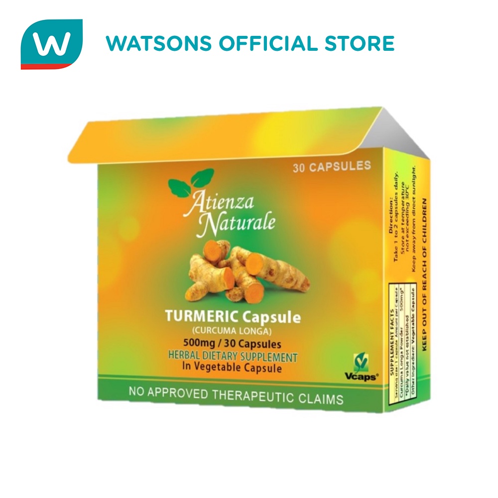 ATIENZA NATURALE Turmeric Capsule 500mg 30pcs Shopee Philippines