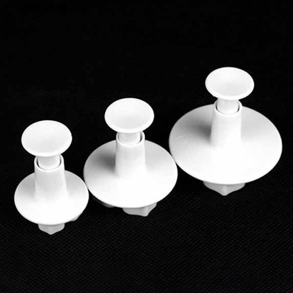 3Pcs Hydrangea Fondant DIY Mold Flower Icing Decorating Cutter Plunger