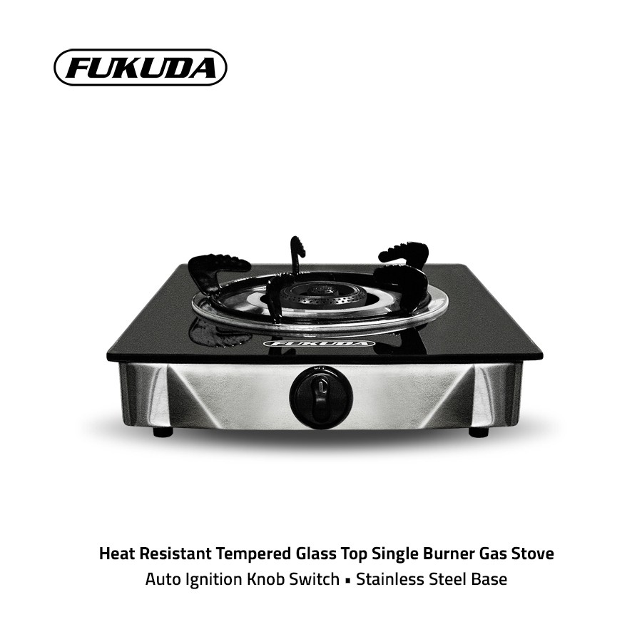 Fukuda Gas Stove Single Burner Glass Top FGS380GL LPG Gas Stove
