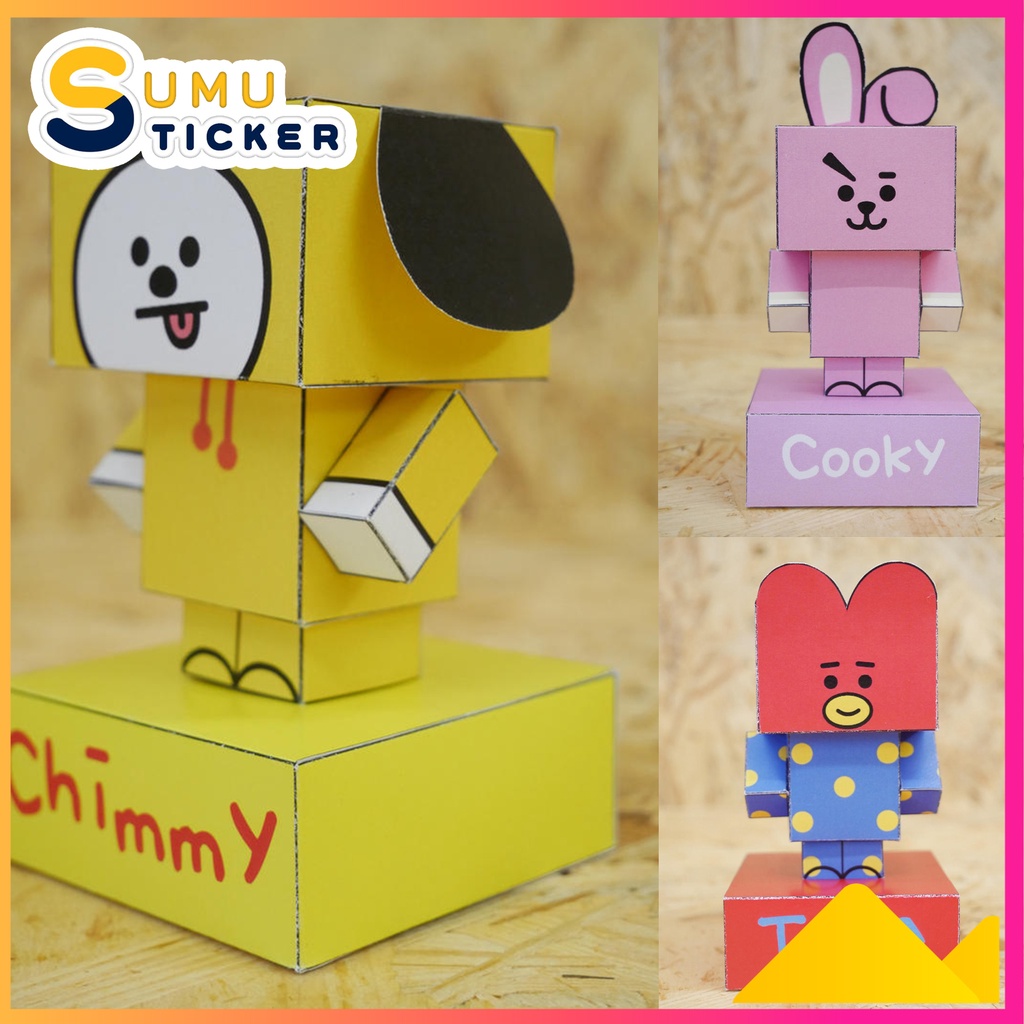 [Diy] KIT Paper Model BT21 - BTS - Large size - Decorative desk ...