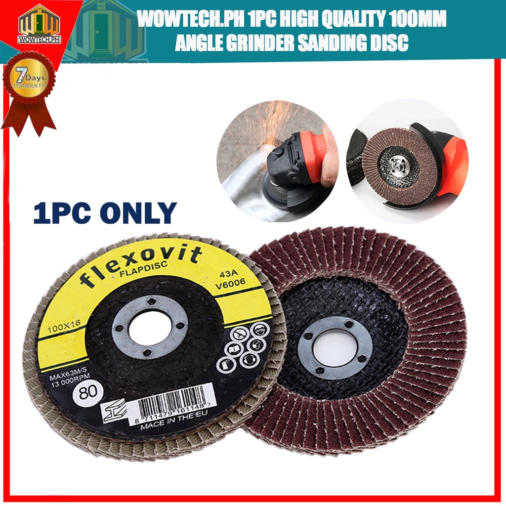 Wowtech.ph 1pc High Quality 100mm Angle Grinder Sanding Disc Shopee