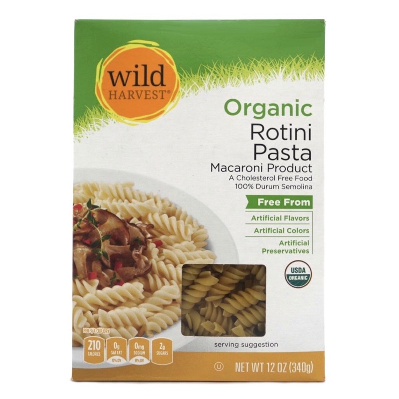 Wild Harvest Organic Rotini Pasta 340g Shopee Philippines