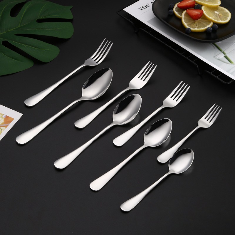 Stainless 24Piece Thick Spoon And Fork (Silver) Shopee Philippines