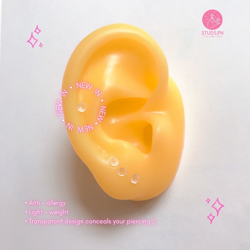 5 PCS Clear transparent stud Earrings by studs.ph