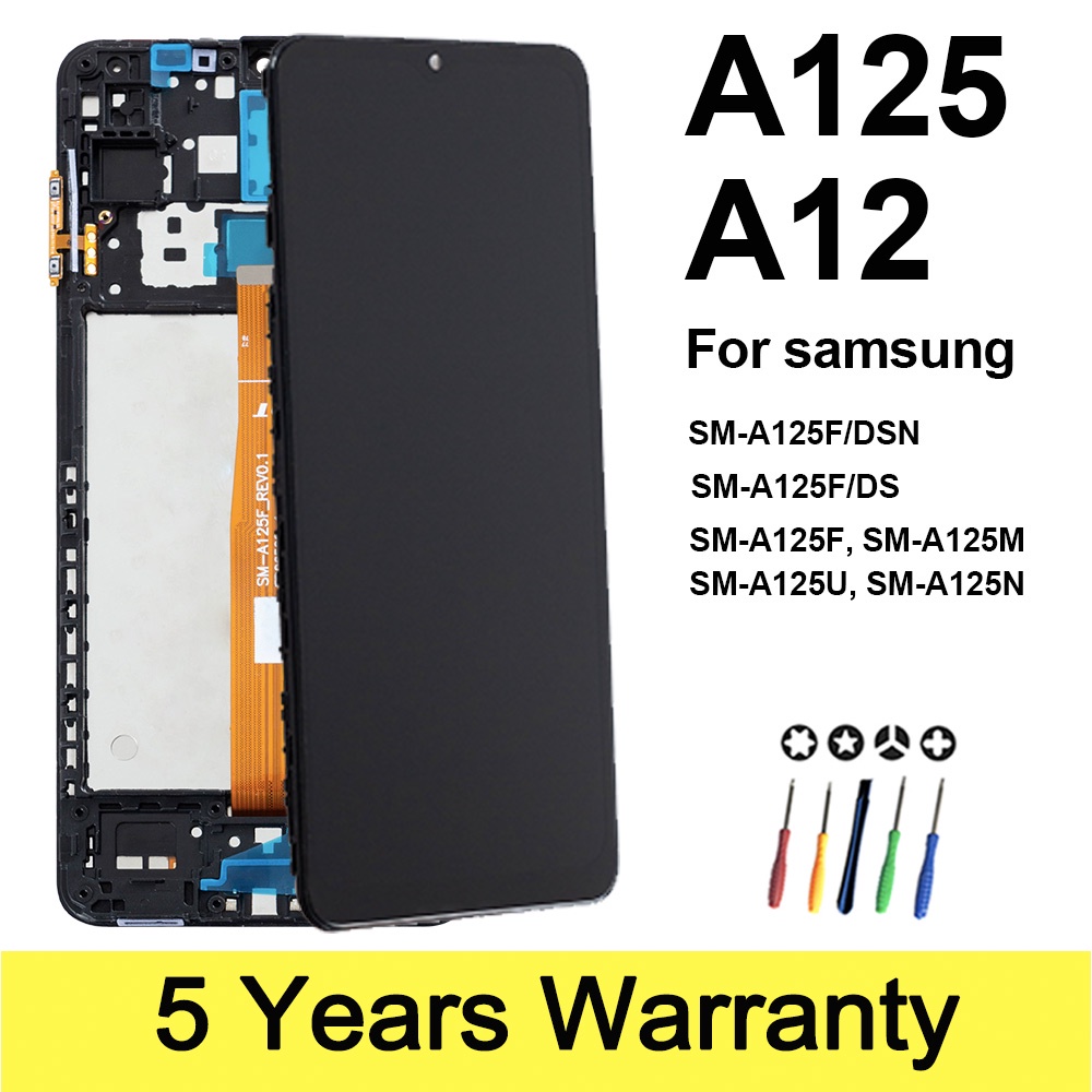 Sm-a125f/dsn Display For Samsung Galaxy A12 A125 Lcd Touch Screen Sm ...