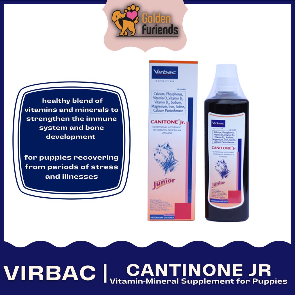 Virbac Canitone JR.VitaminMineral Supplement for Puppies 250mL Shopee Philippines