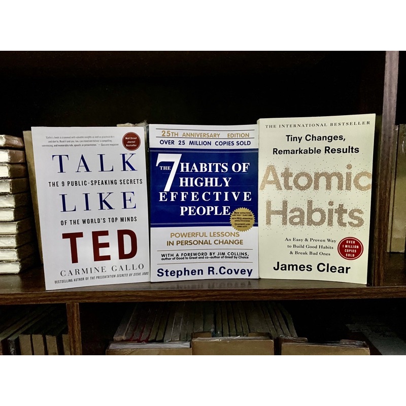 Trio Atomic Habits + The 7 Habits of Highly Effective People + Talk