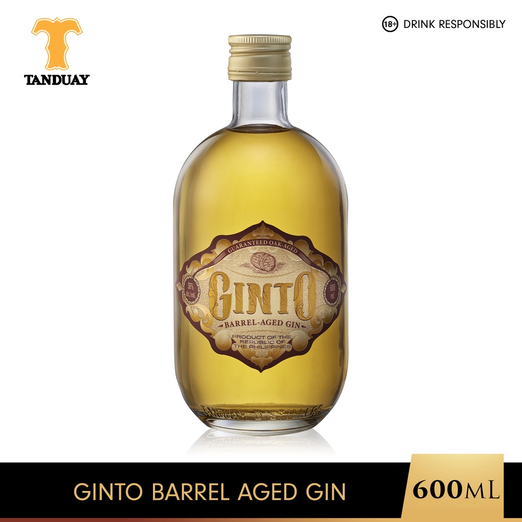 Ginto Barrel Aged Gin 600ml Shopee Philippines