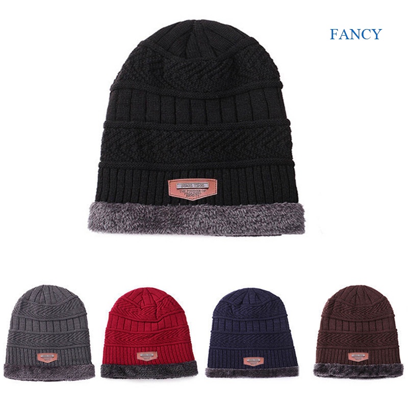 FANCY Men Winter Hat Women Knitted Hats For Men Cap Winter Beanie Hat