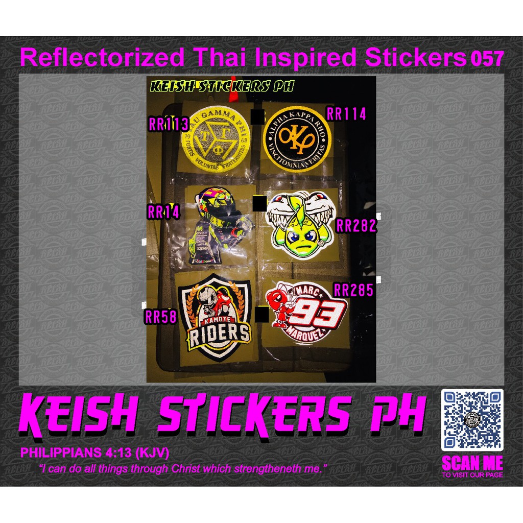 Thai Inspired Reflectorized Stickers 057 | Shopee Philippines